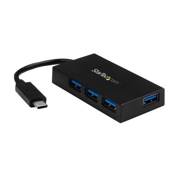 StarTech HB30C4AFS ubN [4|[gUSB 3.0nu USB Type-Cڑ USB-C-4~USB-A Ztp[ΉACA_v^t]