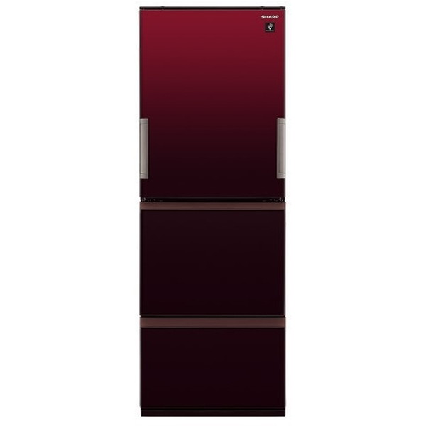 シャープ SHARP 冷蔵庫 SJ-GW35H-R プラズマクラスター 350L どっちもドア 3ドア red