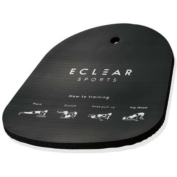 ELECOM HCF-YMCLBK ブラック トレーニングマット 厚さ15mm 滑り止め付 壁掛け収納 約W450×H380
