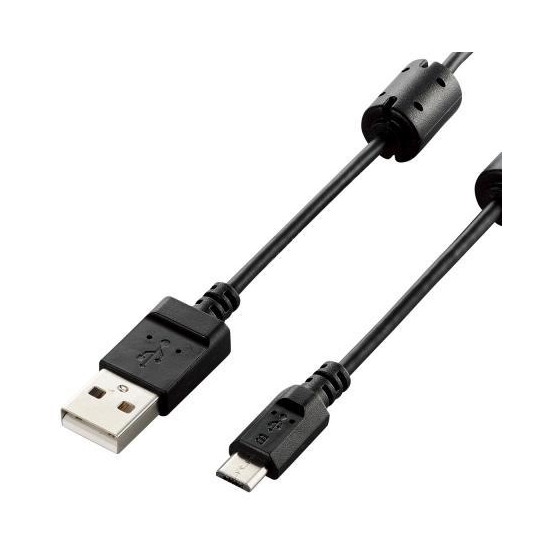 ELECOM DGW-AMBF15BK デジカメ用USBケーブル microB フェライトコア 1.5m