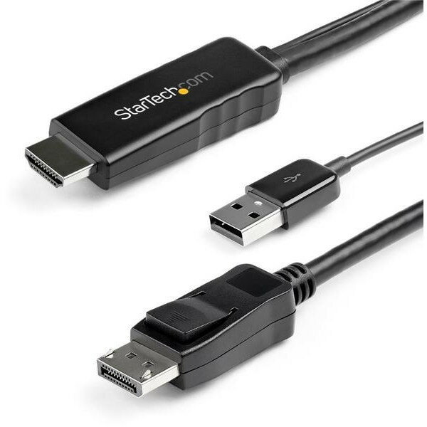 StarTech HD2DPMM2M ֥å HDMI - DisplayPortѴ֥ 2m USBХѥб 4K/30Hz HDMIDiplayPortѴ륢ƥ֥С