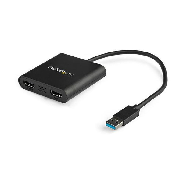 StarTech USB32HD2 ブラック [USB 3.0-デュアルHDMI変換ディスプレイアダプタ 4K/30Hz対応] 1