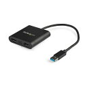 StarTech USB32HD2 ブラック [USB 3.0-デュアルHDMI変換ディスプレイアダプタ 4K/30Hz対応]