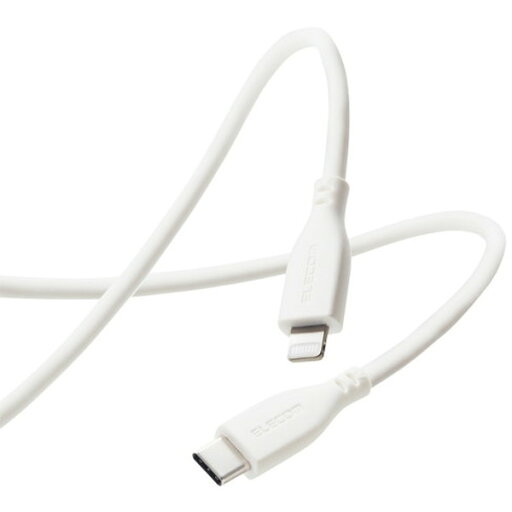 ELECOM MPA-CLSS10WH ホワイト iphone充電ケーブル ライトニング USB Type-C シリコン素材 1.0m ELECOM MPA-CLSS10WH ホワイト iphone充電ケーブル ライトニング USB Type-C シリコン素材 1.0m