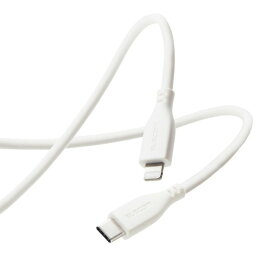 ELECOM MPA-CLSS20WH ホワイト iphone充電ケーブル ライトニング USB Type-C シリコン素材 2.0m