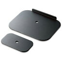 ELECOM DPA-RP01BK ブラック モニターアーム 補強プレート クランプ式 グロメット式対応 滑り止めシート付 デスク保護 ディスプレイアーム 傷防止