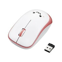 エレコム ワイヤレスマウス 3ボタン 省電力 電池長持ち 赤外線LED 2.4GHz 無線 かわいい しろちゃん ホワイト/ピンク(白//ピンク/顔) M-IR07DRPNリモートワーク 在宅 テレワーク オフィス 新生活