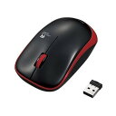 エレコム ワイヤレスマウス 3ボタン 省電力 電池長持ち 赤外線LED 2.4GHz 無線 ブラック/レッド(黒/赤) M-IR07DRRDリモートワーク 在宅...