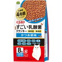 いなばペットフード キャットフード ドライ CIAO すごい乳酸菌 クランキー ドライフード 猫用 190g×8袋 国産 カリカリ かつお節味 エクプラ特選