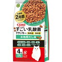 いなばペットフード キャットフード ドライ CIAO すごい乳酸菌 クランキー ドライフード 猫用 190g×4袋 国産 カリカリ 本格鰹だし味 エクプラ特選