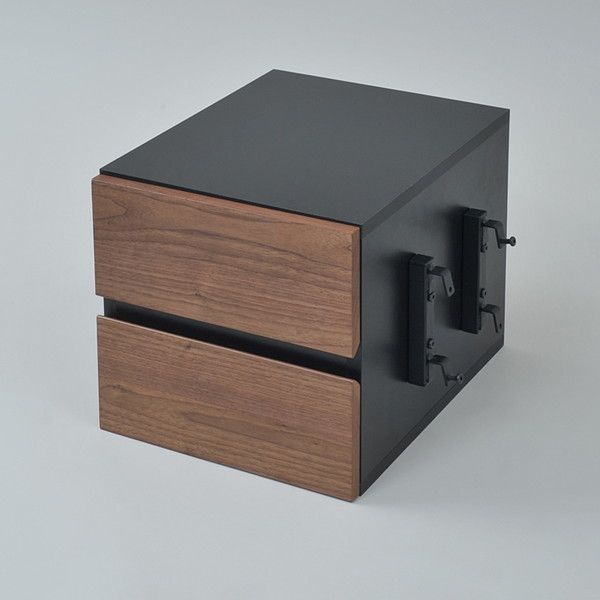 JKプラン NU-002-BKBR Re・conte Ladder Desk NU (CHEST) ブラックブラウン [ラダーデスク用引き出し 2..