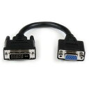 StarTech DVIVGAMF8IN ubN [20cm DVI-VGAϊP[u DVI-I IX (29s)-VGA X (D-Sub15s)] [J[