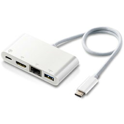 ELECOM DST-C09WH ホワイト [Type-Cドッキングステーション (Type-C USB(3.0) HDMI LANポート 30cmケーブル)] メーカー直送