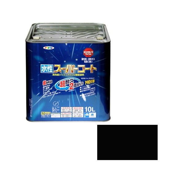楽天市場】アサヒペン 水性スーパーコート 黒 10lの通販 楽天市場】アサヒペン 水性スーパーコート 黒 10lの通販