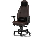 【正規取扱店】noblechairs ゲーミングチェア マットブラウン ジャワエディション デスクチェア オフィスチェア ICON JAVA EDITION NBL-ICN-PU-JED-SGL 高機能ハイブリッドPUレザー ワイド座面 テレワーク 在宅 PC作業 長時間作業 eスポーツ 1年保証 レビューCP1000