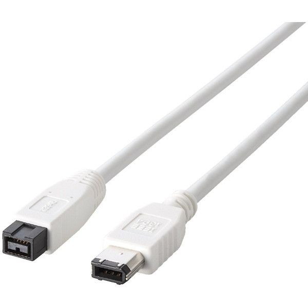 ELECOM IE-961WH [FireWireケーブル 9ピン-6ピン/1m]