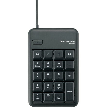 Merdia 数字キーパッド 有線Numpad 34キーポータ ブルキーパッド USB外付け ミニスリムキーボード（ブラック）