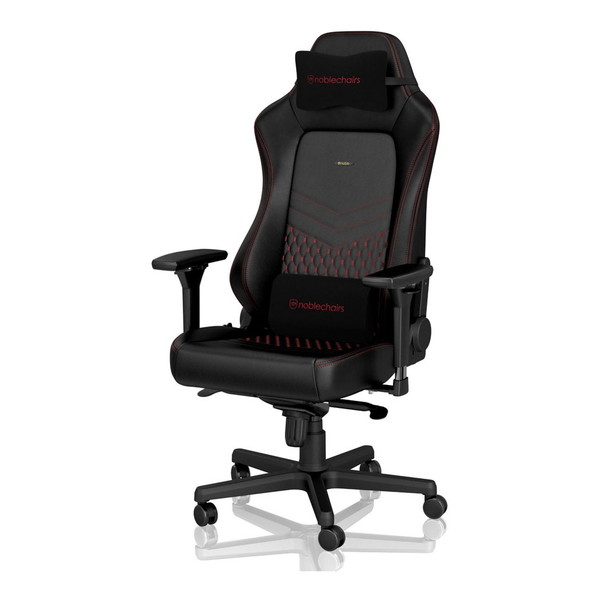 【正規取扱店】noblechairs ゲーミングチェア HERO 本革 レッド デスクチェア オフィスチェア Real Leather NBL-HRO-RL-BRD-SGL 赤 リアルレザー 最上位モデル ワイド座面 リクライニング テレワーク 在宅 PC作業 長時間作業 eスポーツ 1年保証 レビューCP1000