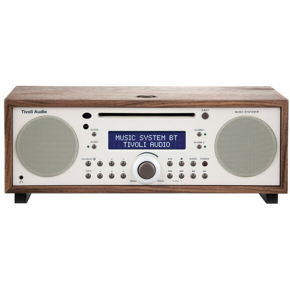 ミニコンポ 高音質 チボリオーディオ Tivoli Audio MSYBT-1529-JP Tivoli Music System BT Classic Walnut/ベージュ [Bluetooth対応ミニコンポ CD/AM/FM ] bluetooth ブルートゥース ワイヤレス スロットイン式 CDプレーヤー スピーカー MSYBT1529JP