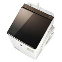 【送料無料】洗濯機 シャープ SHARP ES-PT10C 白　ホワイト ブラウン おしゃれ 洗濯10kg 乾燥5kg 光るタッチナビ