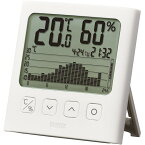 TANITA タニタ 時計 温湿度計 デジタル グラフ付き 白 ホワイト ペット 赤ちゃん お年寄り シンプル 環境管理 かんたん操作 温度計 湿度計 花 植物 温度管理 TT-580-WH