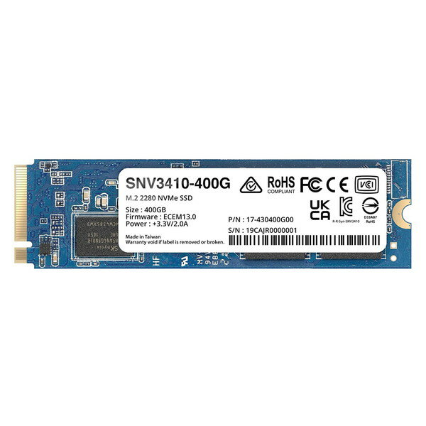 Synology SNV3410-400G [内蔵SSD(M.2 2280・400GB)] 【KK9N0D18P】