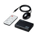 HDMI切替器 エレコム ELECOM DH-SW4KA31BK HDMI切替器 タイプA×3入力 1出力 4K 60Hz HDMI2.0b ミラーリング リモコン付き エクプラ特選