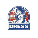 DRESS ロゴ&ガールステッカー
