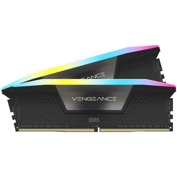 Corsair CMH32GX5M2B5200C40 DDR5 5200MHz 32GB(16GBx2) UDIMM 40-40-40-77 XMP 3.0 VENGEANCE RGB DDR5 Black 1.25V メモリモジュール