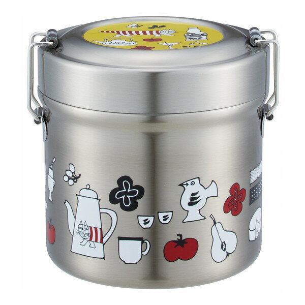 スケーター STLB1AG リサラーソン キッチン 保温弁当箱 丼ぶり ランチジャー 真空断熱構造 抗菌 600mlのサムネイル