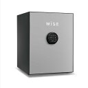 金庫 耐火金庫 WiSE グレー 指紋認証 アラーム付 1時間耐火 おしゃれ インテリア 収納 セキュリティ 家庭 容量36L 60kg 開梱設置費無料 メーカ...