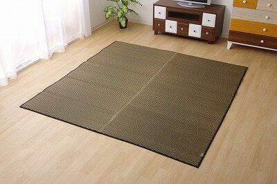 イケヒコ・コーポレーション 1050890072303 純国産 い草ラグカーペット 「Fソリッド」 約140×200cm DBR..