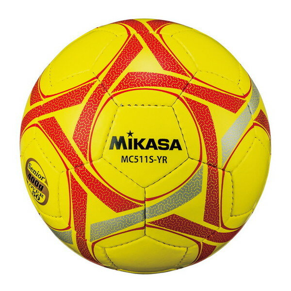 MIKASA MC511S-YR サッカーボール トレーニング 5号球 400g 手縫い イエロー×レッド
