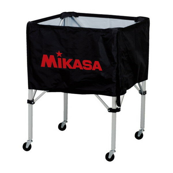 MIKASA BC-SP-H BK ボールカゴ3点セット (フレーム・幕体・キャリーケース) ブラック