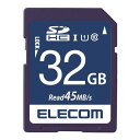 ELECOM MF-FS032GU11R SDHCJ[h f[^T[rXt UHS-I U1 45MB s 32GB