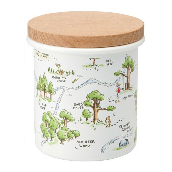 スケーター ENC8 くまのプーさん ディズニー [ホーロー キャニスター (木蓋付き)]のサムネイル