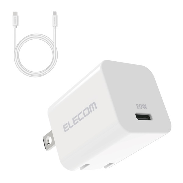 ELECOM MPA-ACLP04WH zCg USB Type-C [d PD Ή 20W ^CvC ~1 Type C - CgjOP[u  1.5m XCOvO ACA_v^[ RZg