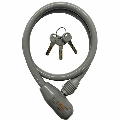 ゴリン 89036 GR ソリッドカラーワイヤー錠 シルバー