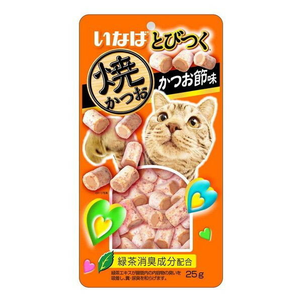 いなばペットフード とびつく おやつ 猫用 25g 保存料不使用 スナック 焼かつお かつお節味 エクプラ特選