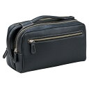 良品工房 良品工房 日本製牛革ダブルファスナーポーチ(ブラック) T19-308(4)