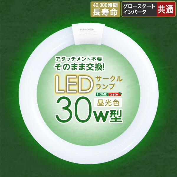 ホームテイスト EDC-R30 アタッチメント不要!LEDサークルランプ 30W型 ホワイト メーカー直送