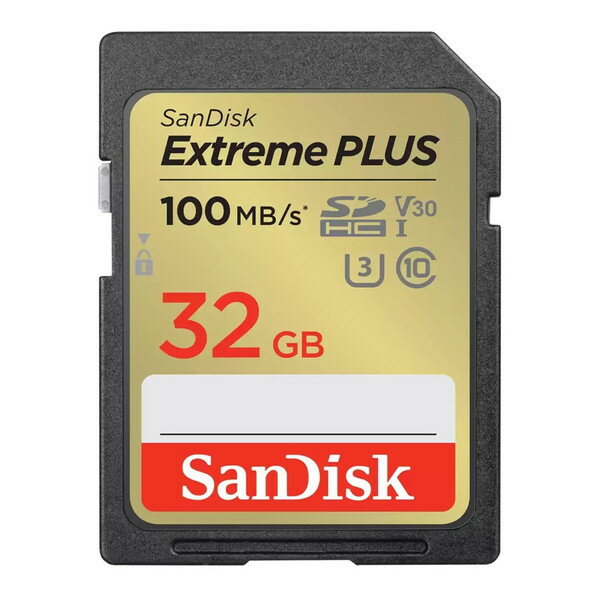 【5/15限定 エントリー 抽選で最大100 Pバック】 SANDISK SDSDXWT-032G-JNJIP Extreme PLUS SDHC UHS-Iカード 32GB