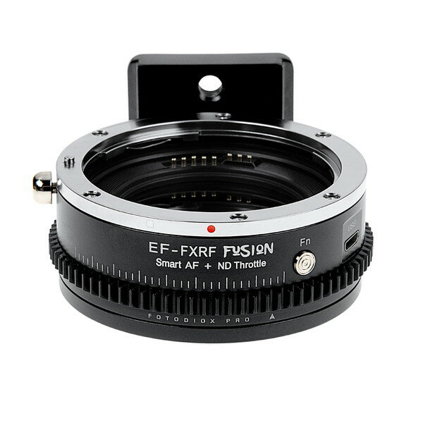 Fotodiox EF-FXRF-FSN-ND [電子マウントアダプター (キヤノンEFマウントレンズ → 富士フイルムXマウント変換) 可変式NDフィルター(ND4-256)内蔵、ファンクションボタン搭載]