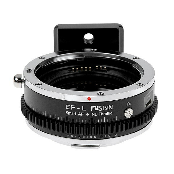 Fotodiox EF-LT-FSN-NDT [電子マウントアダプター (キヤノンEFマウントレンズ → L(バヨネット)マウント変換) 可変式NDフィルター(ND4-256)内蔵、ファンクションボタン搭載]