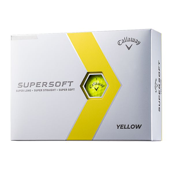 【日本正規品】 キャロウェイ SUPERSOFT スーパーソフト ゴルフボール 2023年モデル イエローグロシー 1ダース 12個入り 