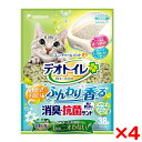 【4個セット】ユニチャーム デオトイレ ふんわり香る消臭・抗菌サンド ナチュラルグリーンの香り 3.8L