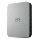 ELECOM STLP4000400 LaCie 外付け HDD 4TB ポータブル Mobile Drive USB3.2 USB Type-C×1 3年保証 ムーン・シルバー(2)