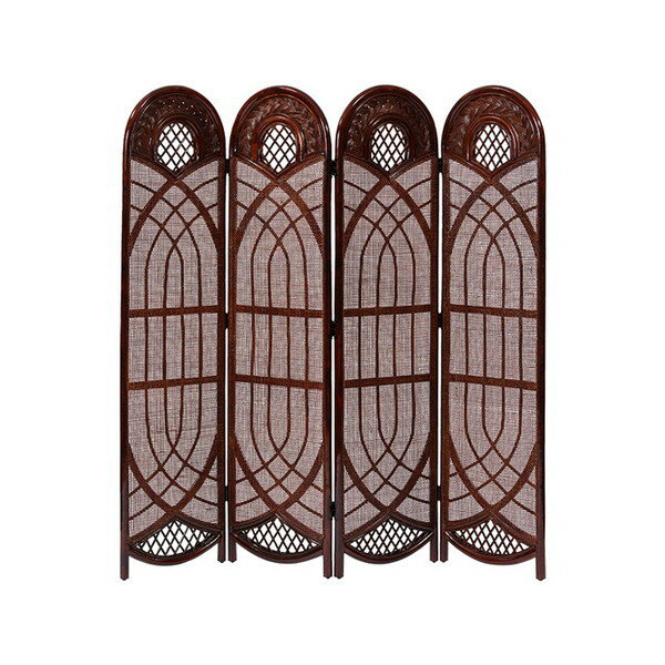 Rattan World NSW704BL ラタン スクリーン4連 メーカー直送