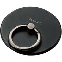 ELECOM P-STRMKMSLBK ブラック スマホリング マグネット リング着脱可能 (MagSafe対応iPhone) 薄型 スマホスタンド機能付