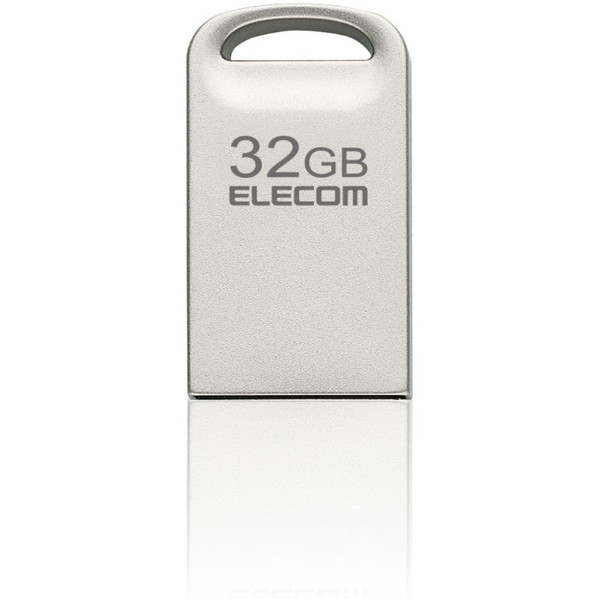 ELECOM MF-SU3A032GSV シルバー USBメモリ 32GB USB3.2(Gen1)/3.1(Gen1)/3.0/2.0 USB A 超小型 読込最大200MB/s